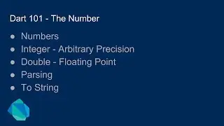 Dart 101 - The Number
