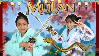 Ira & Bella's Epic MULAN DISNEY PRINCESS Pretend Play Funny Story for Kids Part 1