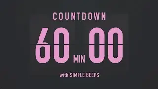 60 Minutes Countdown Flip Clock Timer / Simple Beeps 💕🖤