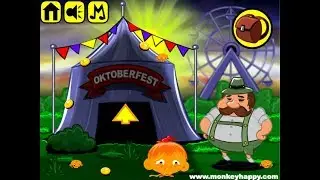 Monkey Go Happy Stage 357 - Oktoberfest Theme Walkthrough [PencilKids]