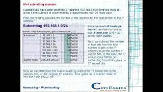 What is subnetting in IPv4? Give an example.