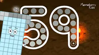 Numberblocks 59 Magic Run - Numberblocks Fifty Nine Adventure | Number Counting Go Explore