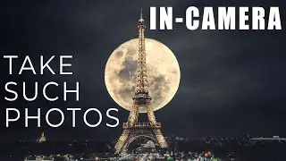 What is BACKGROUND COMPRESSION in photography - how to make the MOON APPEAR HUGE behind a building