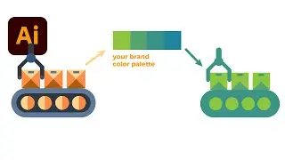 How to recolor artwork to your custom color palette colors in Adobe Illustrator