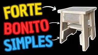 Como fazer banquinho de madeira muito resistente!¡Como hacer un taburete de madera muy resistente!