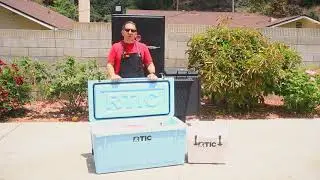 Barbecuing with RTIC Cooler