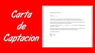 Como hacer una carta de captación