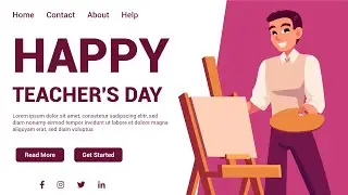 HAPPY TEACHERS DAY | Website UI Design Tutorial 2022 | Learn UI UX Designing In Adobe XD