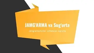 #13 Jamg'arma va Sug'urta