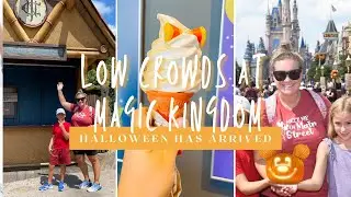 DISNEY WITH SCHOOL AGE KIDS LOW CROWDS AT MAGIC KINGDOM | HALLOWEEN AT DISNEY HAS ARRIVED!