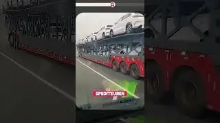 🏙 China's mega car transporter is not allowed to drive into cities because of its length.