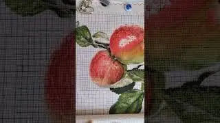 Остался всего 1 символ.... #Ночка #вышивка #пятница #яблоки #скоро #финал #вышитыекартины #анна
