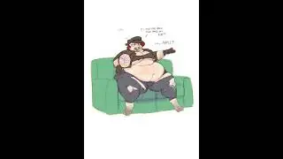Furry Female Belly Stuffing