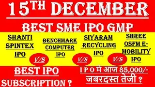 Siyaram IPO | Siyaram IPO GMP | Benchmark IPO GMP | Shree OSFM IPO GMP