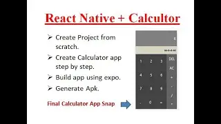 React Native Tutorial : Creating a Calculator - Part 1