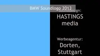BMW Soundlogo 2013