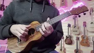 Kiwaya Strummer Series Solid Hawaiian Koa Concert Ukulele Sound Demo KPC-1K