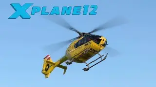 XPlane 12 EC135 Landing at Zell am See