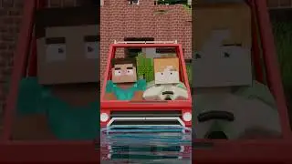 Alex driving... (Minecraft Animation) #shorts #minecraft