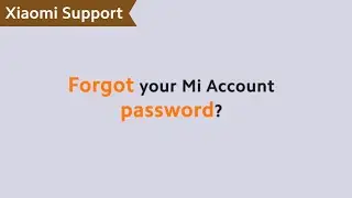 Forgot your Mi Account password?  | 
