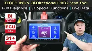 Bi-Directional OBD2 Scan Tool For Your Car | XTOOL IP819