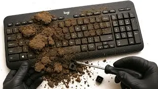 How To Clean The Dirtiest Logitech Keyboard, Satisfying Keyboard Cleaning | Change Cleaning ASMR