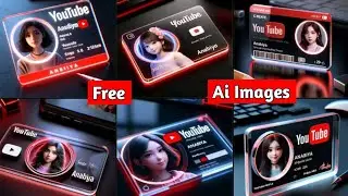 How to create youtube  Viral 3D Ai Social media ID cards Images || 