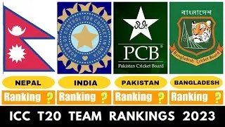 ICC T20 Latest Team Ranking 2023 |ICC Man's T20 TEAM RANKINGS| 24 September 2023