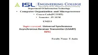 IT Lecture -  25 (UNIT-5)   8251 USART