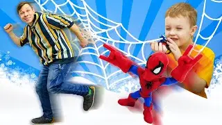 Видео игры гонки - Фёдор и Супергерои против Альтрона! - Игрушки для мальчиков. Игра в Кальмара