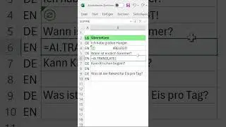 Mit KI in Excel Texte übersetzen einfach erklärt #excel #office365