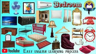 Bedroom in english || Bedroom vocabulary || Easy English Learning Process