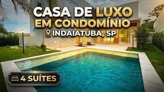 LUXO E SOFISTICAÇÃO NO CONDOMÍNIO VILLA DOS PINHEIROS | 4 SUÍTES E LAZER PRIVATIVO