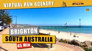 Virtual Run Brighton South Australia 45 Minutes | No Music | Treadmill Pack | 4k