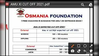 AMU XI 2021 CUT OFF  || science | ARTS | EXPECTED CUT OFF 2021 ||