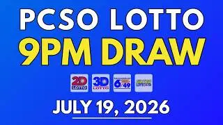 PCSO Lotto Result Today July 19, 2026 | 9PM LIVE Results
