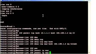 Configuring IP access-lists