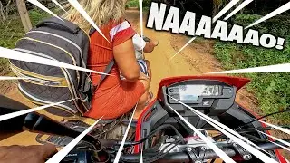 PRIMEIRA TRILHA DE XRE300 E OLHA O B.O QUE DEU, BATI A MOTO!