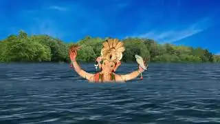 Ganpati Bappa Morya status 2020 ||Ganesh is rising from ocean water ganesh chaturthi