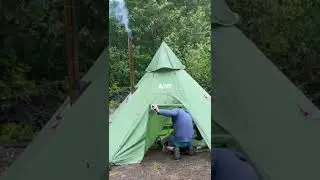 Rainy Eggs🍳 🏕#camping #outdoors #shorts