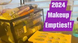 All the Makeup products I used up in 2024! || yearly Makeup Empties 🥳