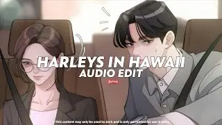 harleys in hawaii (@INKIII cover) || katy perry [ edit audio ]