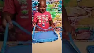 Little boy does his own packing | Clear Packing Cubes #shorts