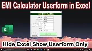 EMI Calculation Userform in Excel