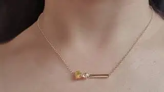 LYCIOUS TWO STONES NECKLACE  SAPPHIRE , Birthstone Jewelry, 2023-108