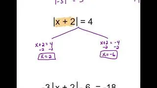 Solving Absolute Value Equations
