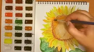 Рисуем подсолнух часть 2