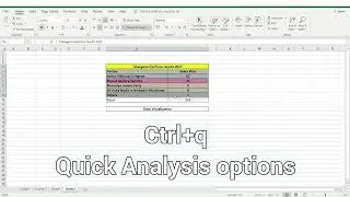 Spreadsheet application Microsoft Excel used for Data Visualization.