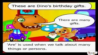 Animated Story- Dino Turned Nine - Use of am, is and are (Grammar for kids ) - English