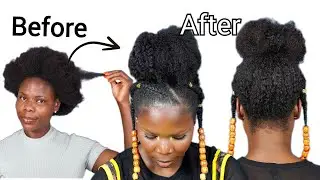 DIY: Easy  Updo Messy Bun Hairstyle Quick Weave With Braids